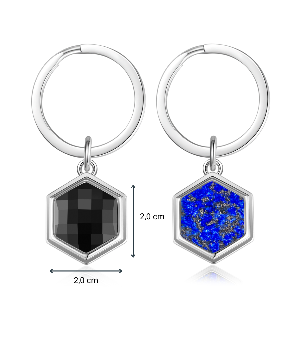 Porte-clés NFC Set partenaire Hexagon (2 pendentifs)