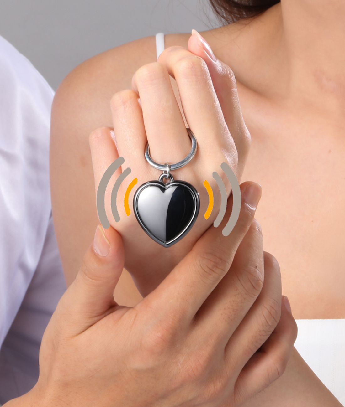 Porte-clés NFC Set partenaire Coeur (2 pendentifs)