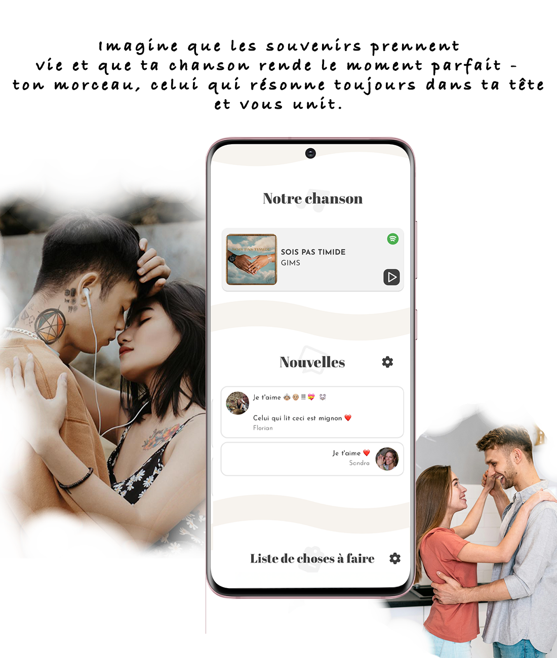 Porte-clés NFC Set partenaire Coeur (2 pendentifs)