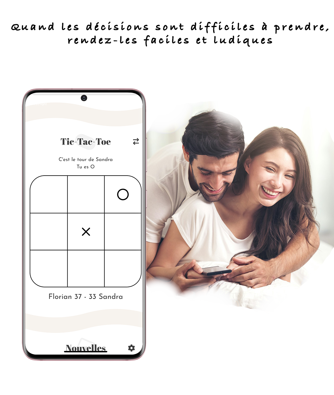 Porte-clés NFC Set partenaire Coeur (2 pendentifs)