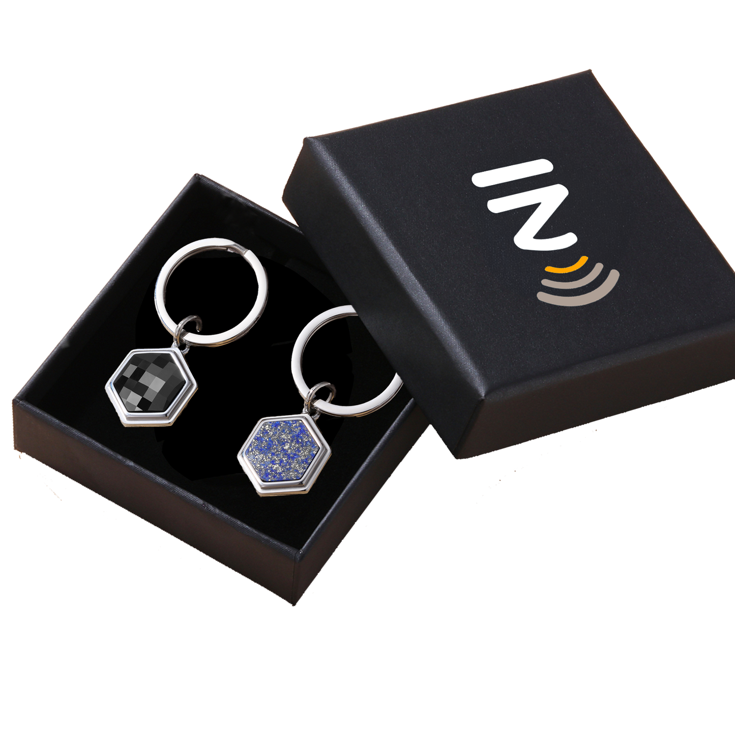 Porte-clés NFC Set partenaire Hexagon (2 pendentifs)