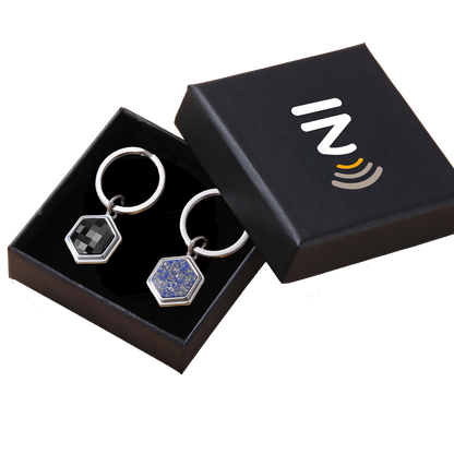 Porte-clés NFC Set partenaire Hexagon (2 pendentifs)