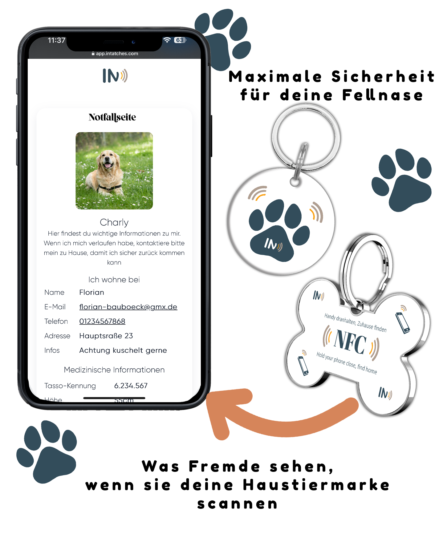 NFC Hunde und Tieranhänger